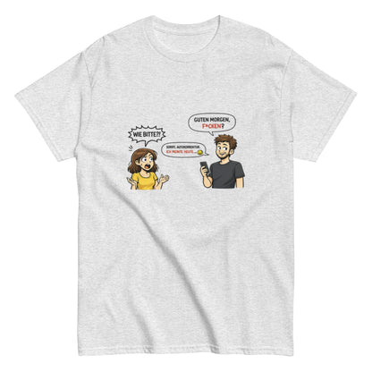 Lustiges Autokorrektur T-Shirt – F*cken? Wie bitte? Sarkastischer Chat Spruch – Lustiges T-Shirt, Herren, Frauen, Unisex T-Shirt - SprücheKüche - Druckfrisch & frech