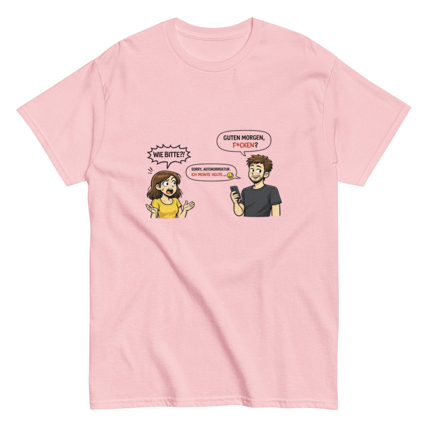 Lustiges Autokorrektur T-Shirt – F*cken? Wie bitte? Sarkastischer Chat Spruch – Lustiges T-Shirt, Herren, Frauen, Unisex T-Shirt - SprücheKüche - Druckfrisch & frech