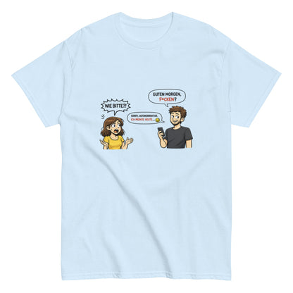 Lustiges Autokorrektur T-Shirt – F*cken? Wie bitte? Sarkastischer Chat Spruch – Lustiges T-Shirt, Herren, Frauen, Unisex T-Shirt - SprücheKüche - Druckfrisch & frech