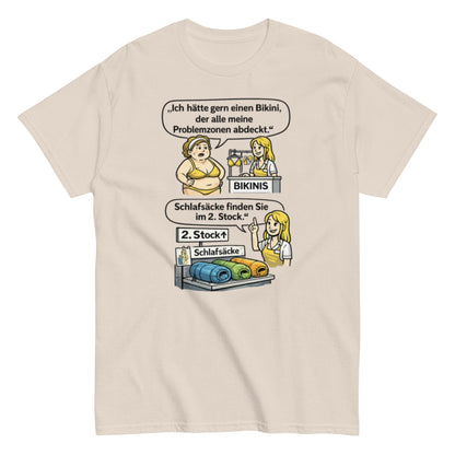 Lustiges Bikini Meme T-Shirt | Sarkastischer Spruch Shirt | Schlafsack Humor | Witziges Geschenk, Herren, Frauen, Unisex T-Shirt - SprücheKüche - Druckfrisch & frech