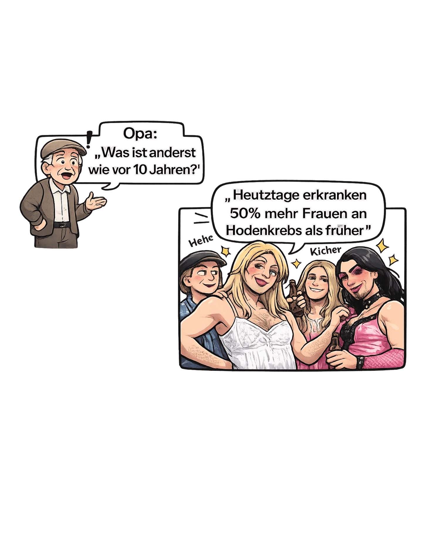 Lustiges Opa Spruch T-Shirt | Schwarzer Humor | Satire Shirt | Politisch Unkorrekt | Witziges Partyshirt, Herren, Frauen, Unisex T-Shirt - SprücheKüche - Druckfrisch & frech