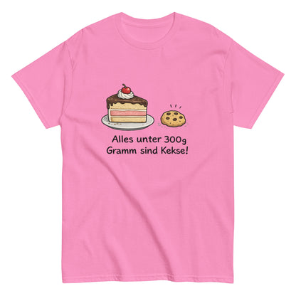 Lustiges T-Shirt „Alles unter 300g Gramm sind Kekse!“ – Perfekt für Naschkatzen & Humor - Fans, Herren, Frauen, Unisex T-Shirt - SprücheKüche - Druckfrisch & frech