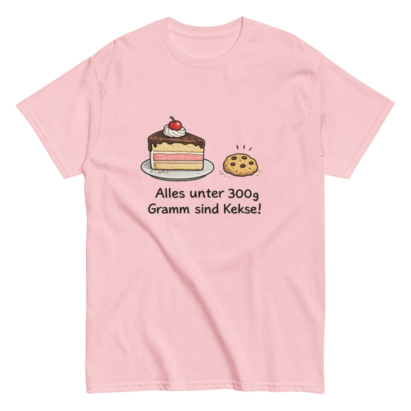 Lustiges T-Shirt „Alles unter 300g Gramm sind Kekse!“ – Perfekt für Naschkatzen & Humor - Fans, Herren, Frauen, Unisex T-Shirt - SprücheKüche - Druckfrisch & frech