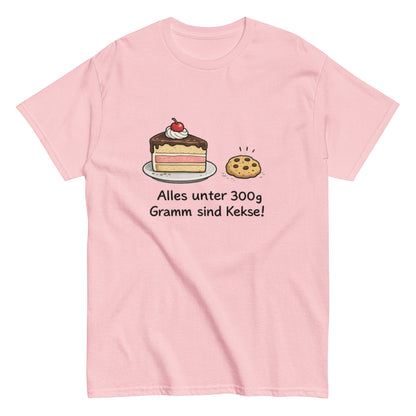 Lustiges T-Shirt „Alles unter 300g Gramm sind Kekse!“ – Perfekt für Naschkatzen & Humor - Fans, Herren, Frauen, Unisex T-Shirt - SprücheKüche - Druckfrisch & frech