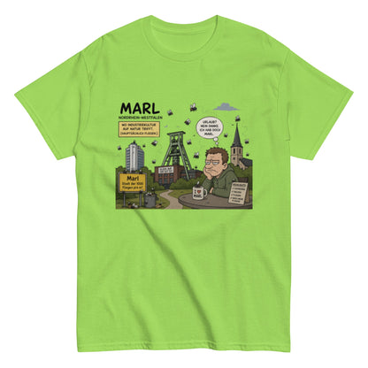 Marl Fliegenplage T-Shirt – Sarkastisches Ruhrpott Comic Design aus NRW, Herren, Frauen, Unisex T-Shirt - SprücheKüche - Druckfrisch & frech