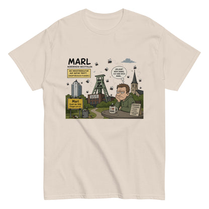 Marl Fliegenplage T-Shirt – Sarkastisches Ruhrpott Comic Design aus NRW, Herren, Frauen, Unisex T-Shirt - SprücheKüche - Druckfrisch & frech