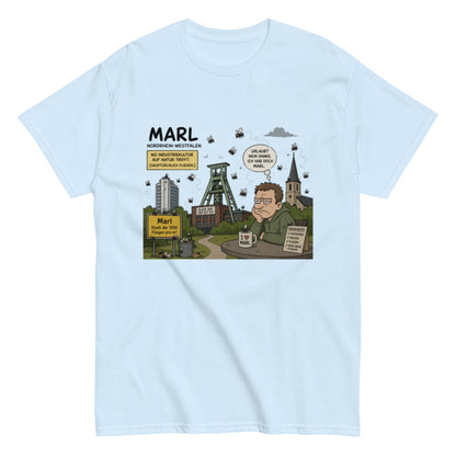 Marl Fliegenplage T-Shirt – Sarkastisches Ruhrpott Comic Design aus NRW, Herren, Frauen, Unisex T-Shirt - SprücheKüche - Druckfrisch & frech