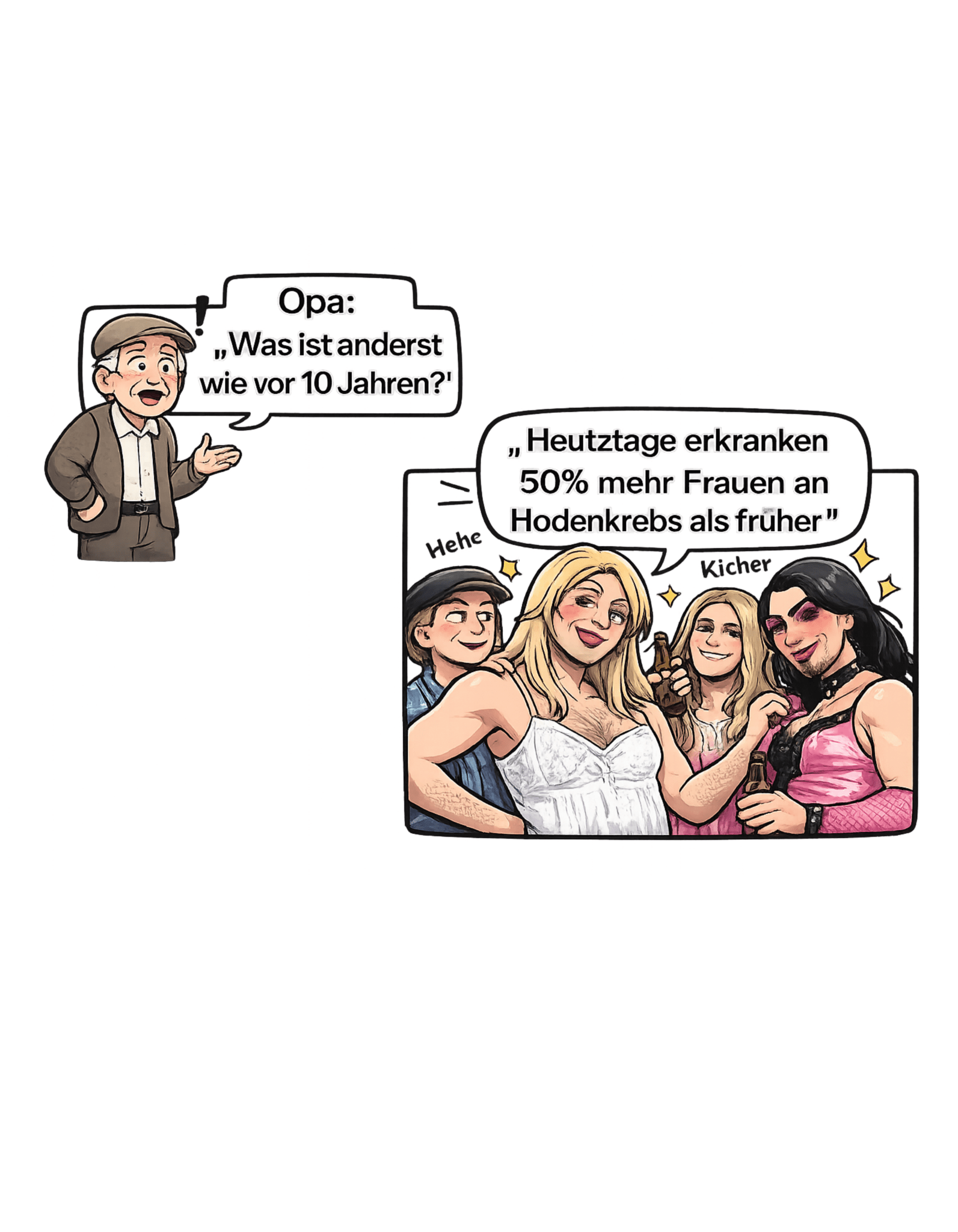 MEHR FRAUEN MIT HODENKREBS - Lustiges Herren T-Shirt - SprücheKüche - Druckfrisch & frech