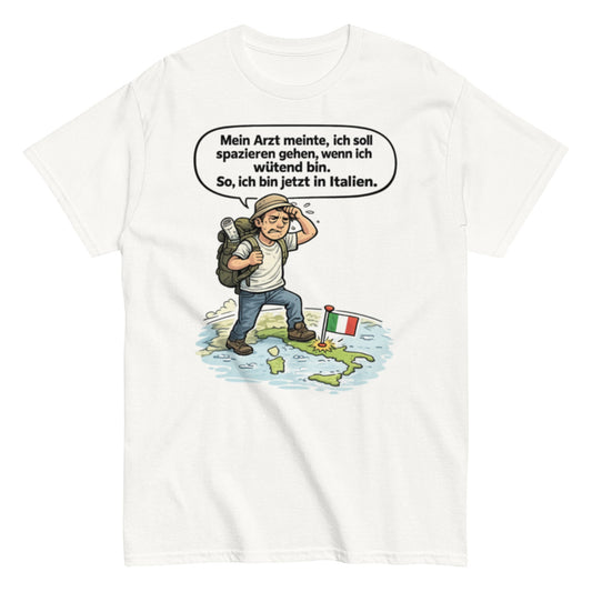 MEIN ARZT MEINTE... ITALIEN - Lustiges Herren T-Shirt - SprücheKüche - Druckfrisch & frech