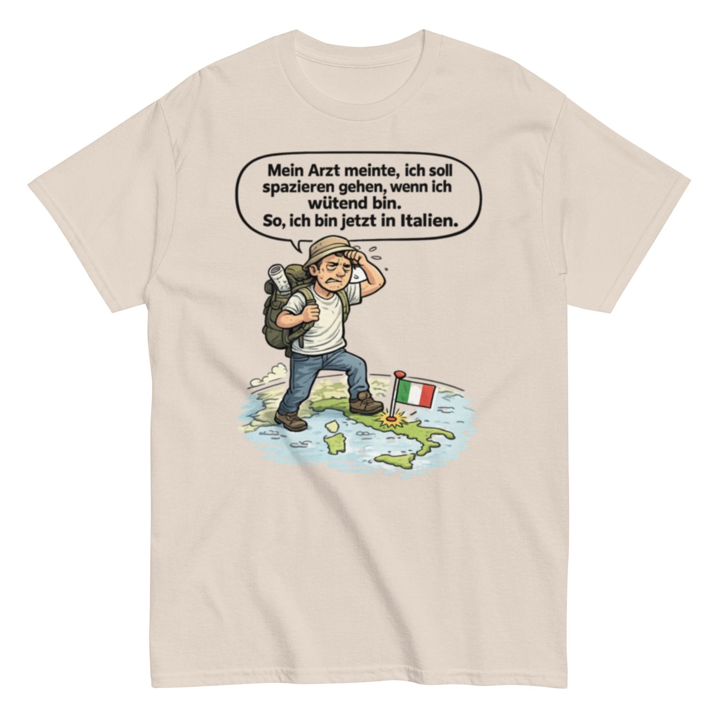 MEIN ARZT MEINTE... ITALIEN - Lustiges Herren T-Shirt - SprücheKüche - Druckfrisch & frech