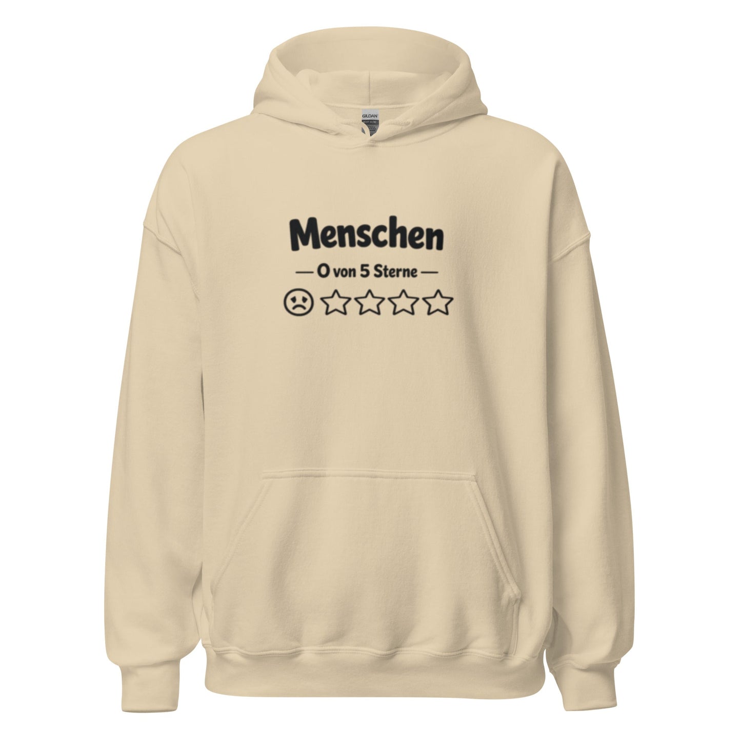 Menschen 0 von 5 Sterne-Bewertung - Lustiger Unisex-Hoodie - SprücheKüche - Druckfrisch & frech