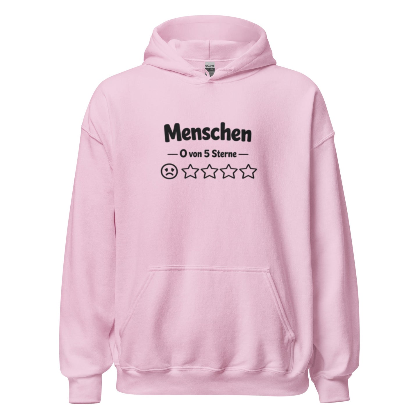 Menschen 0 von 5 Sterne-Bewertung - Lustiger Unisex-Hoodie - SprücheKüche - Druckfrisch & frech