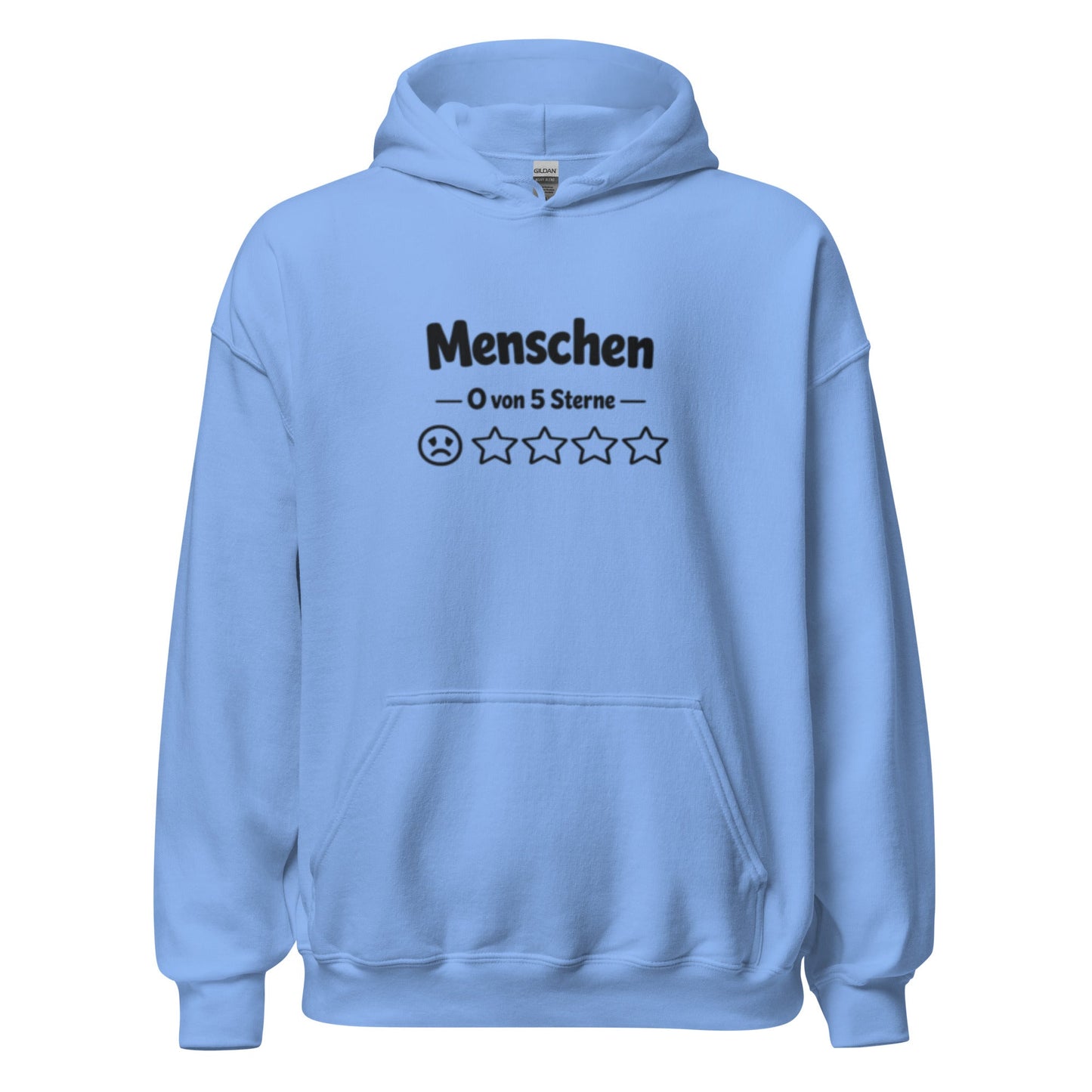 Menschen 0 von 5 Sterne-Bewertung - Lustiger Unisex-Hoodie - SprücheKüche - Druckfrisch & frech