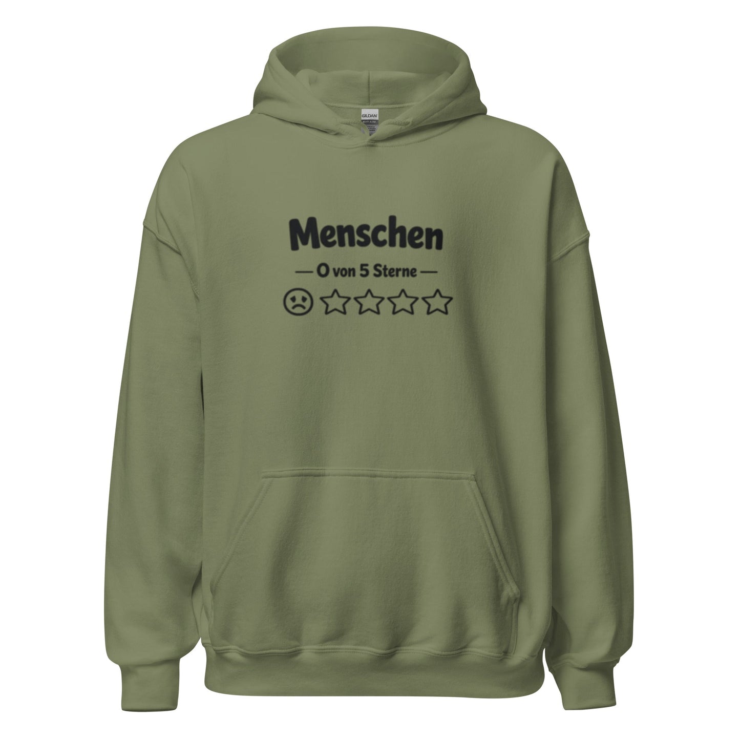Menschen 0 von 5 Sterne-Bewertung - Lustiger Unisex-Hoodie - SprücheKüche - Druckfrisch & frech