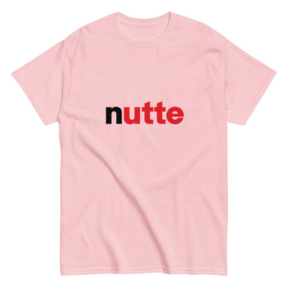 Minimalistisches Statement Shirt im Haselnusscreme - Style | Lustiges Parodie Design | Herren, Frauen, Unisex T-Shirt - SprücheKüche - Druckfrisch & frech