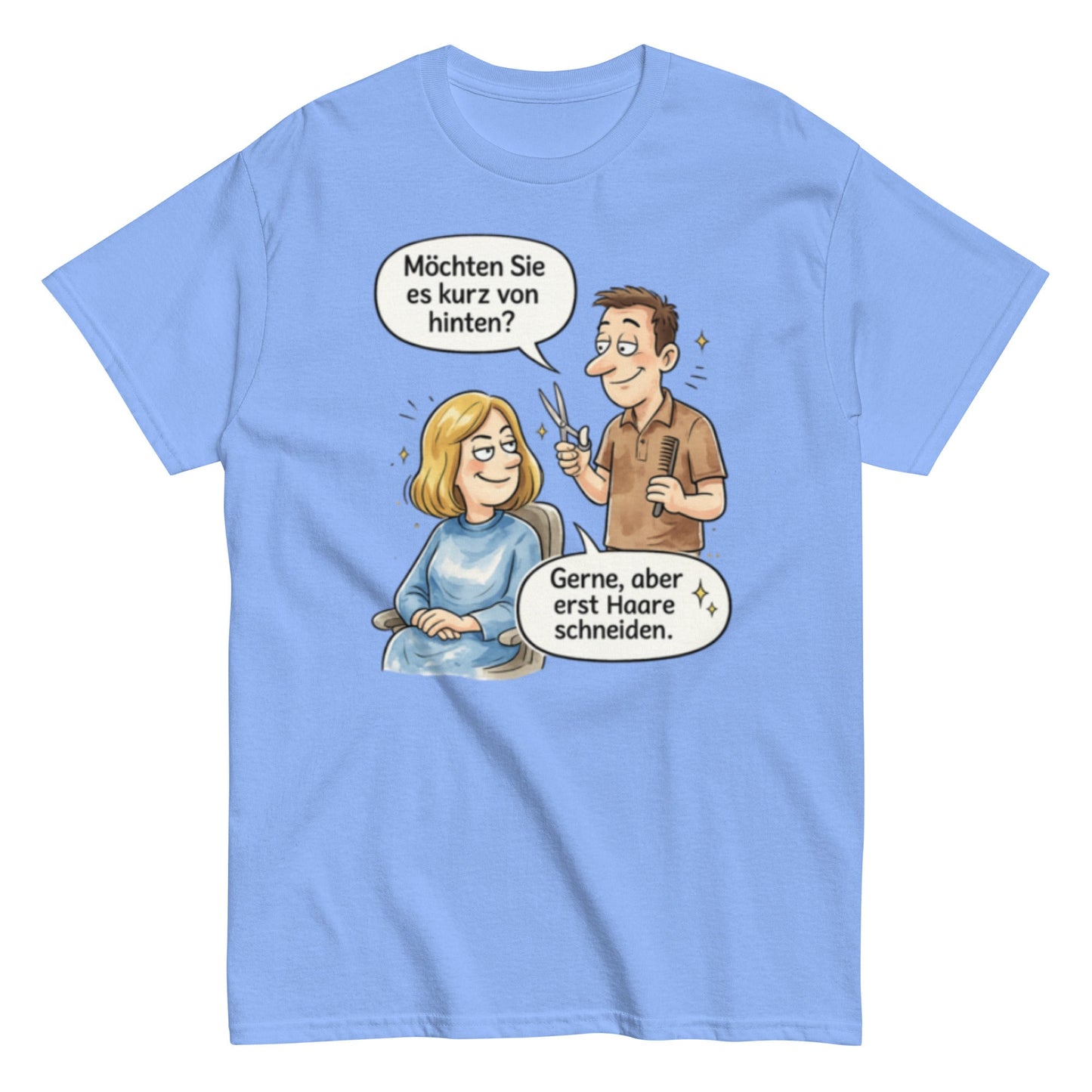 MÖCHTEN SIE ES KURZ VON HINTEN? - Lustiges Herren T-Shirt - SprücheKüche - Druckfrisch & frech