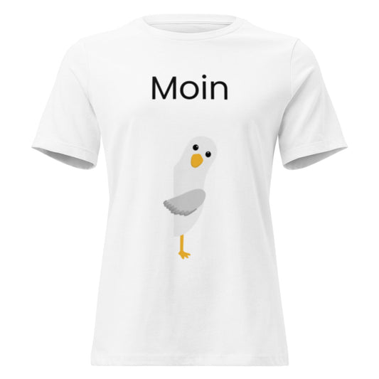 ,,Moin" Norddeutsch - Lustiges Damen T-Shirt - SprücheKüche - Druckfrisch & frech