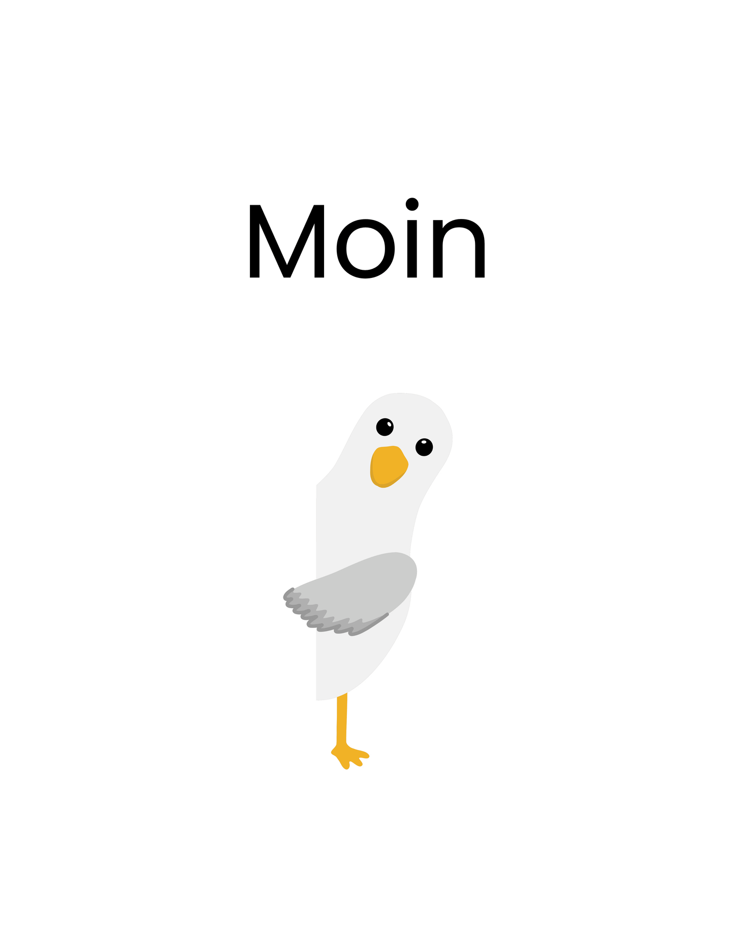 Moin - Norddeutsche Begrüßung, lustiges T-Shirt, Nordsee, Möwe, Perfekt als Geschenk Idee, Unisex - T-Shirt - SprücheKüche - Druckfrisch & frech