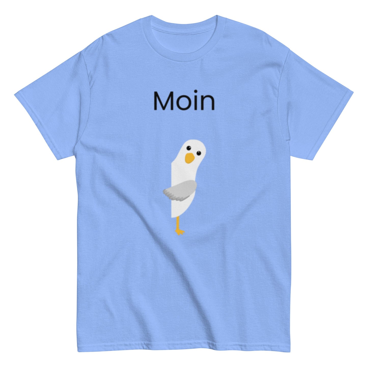 Moin - Norddeutsche Begrüßung, lustiges T-Shirt, Nordsee, Möwe, Perfekt als Geschenk Idee, Unisex - T-Shirt - SprücheKüche - Druckfrisch & frech