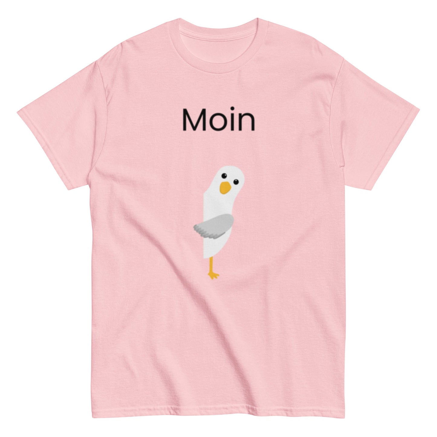 Moin - Norddeutsche Begrüßung, lustiges T-Shirt, Nordsee, Möwe, Perfekt als Geschenk Idee, Unisex - T-Shirt - SprücheKüche - Druckfrisch & frech