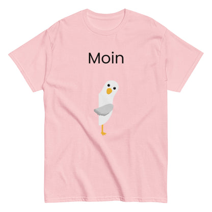 Moin - Norddeutsche Begrüßung, lustiges T-Shirt, Nordsee, Möwe, Perfekt als Geschenk Idee, Unisex - T-Shirt - SprücheKüche - Druckfrisch & frech