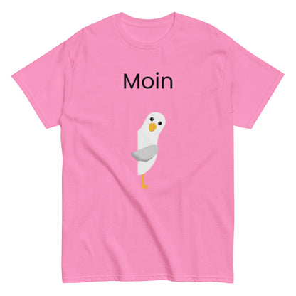Moin - Norddeutsche Begrüßung, lustiges T-Shirt, Nordsee, Möwe, Perfekt als Geschenk Idee, Unisex - T-Shirt - SprücheKüche - Druckfrisch & frech