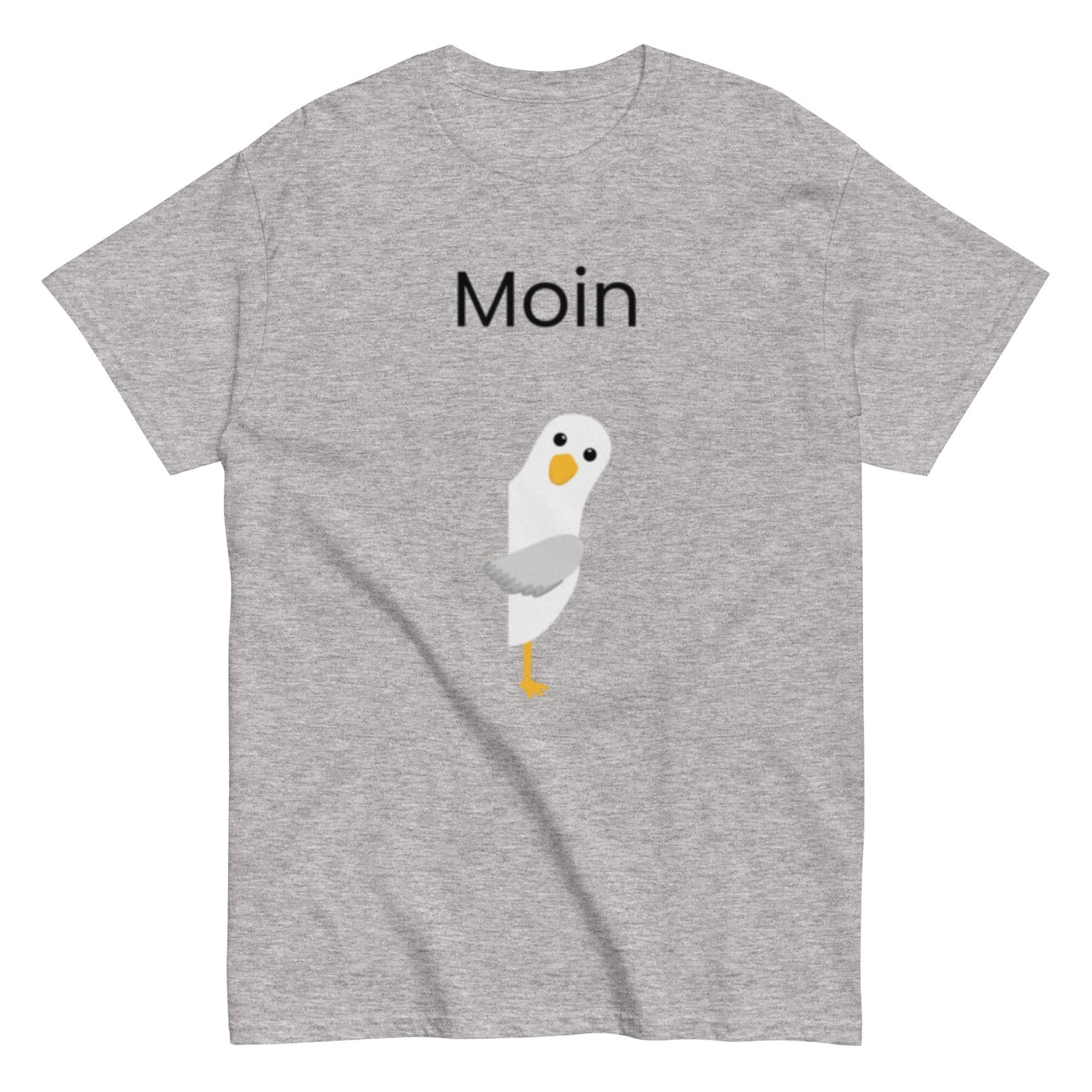 Moin - Norddeutsche Begrüßung, lustiges T-Shirt, Nordsee, Möwe, Perfekt als Geschenk Idee, Unisex - T-Shirt - SprücheKüche - Druckfrisch & frech