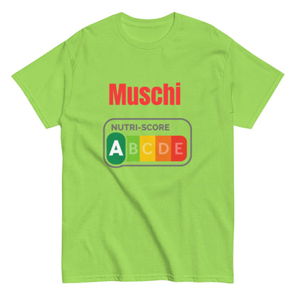 MUSCHI NUTRISCORE A - Lustiges Herren T-Shirt - SprücheKüche - Druckfrisch & frech