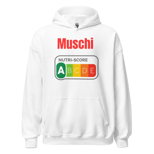 Muschi Nutriscore A - Lustiger Unisex-Hoodie - SprücheKüche - Druckfrisch & frech