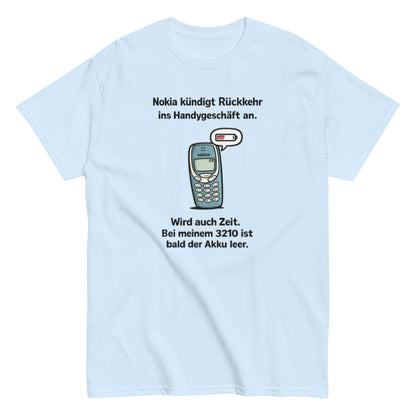 NOKIA RÜCKKEHR AKKU ALLE - Lustiges Herren T-Shirt - SprücheKüche - Druckfrisch & frech
