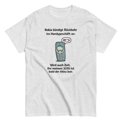 NOKIA RÜCKKEHR AKKU ALLE - Lustiges Herren T-Shirt - SprücheKüche - Druckfrisch & frech