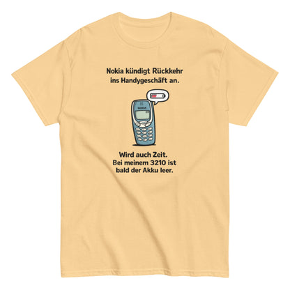 NOKIA RÜCKKEHR AKKU ALLE - Lustiges Herren T-Shirt - SprücheKüche - Druckfrisch & frech