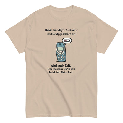 NOKIA RÜCKKEHR AKKU ALLE - Lustiges Herren T-Shirt - SprücheKüche - Druckfrisch & frech