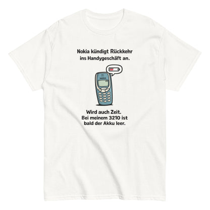 NOKIA RÜCKKEHR AKKU ALLE - Lustiges Herren T-Shirt - SprücheKüche - Druckfrisch & frech