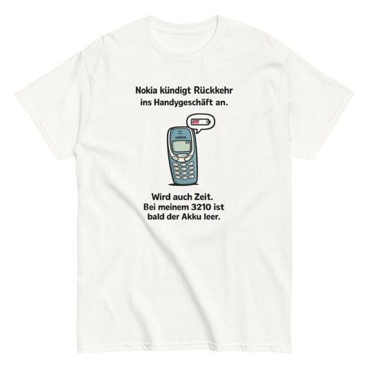 NOKIA RÜCKKEHR AKKU ALLE - Lustiges Herren T-Shirt - SprücheKüche - Druckfrisch & frech