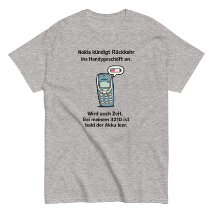 NOKIA RÜCKKEHR AKKU ALLE - Lustiges Herren T-Shirt - SprücheKüche - Druckfrisch & frech