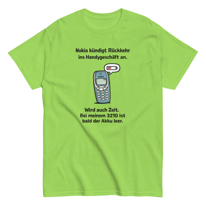 NOKIA RÜCKKEHR AKKU ALLE - Lustiges Herren T-Shirt - SprücheKüche - Druckfrisch & frech