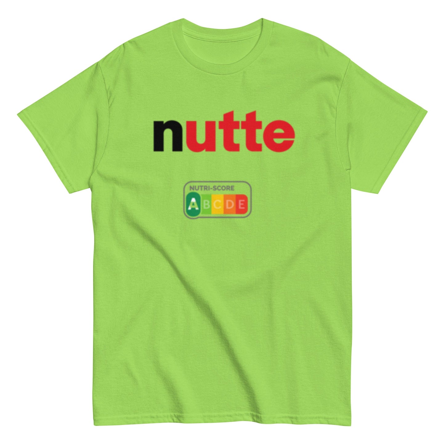 Nutte – Statement Shirt mit Nutri - Score A | Lustiges Wortspiel T-Shirt | Provokanter Funshirt Style , Herren, Frauen, Unisex T-Shirt - SprücheKüche - Druckfrisch & frech