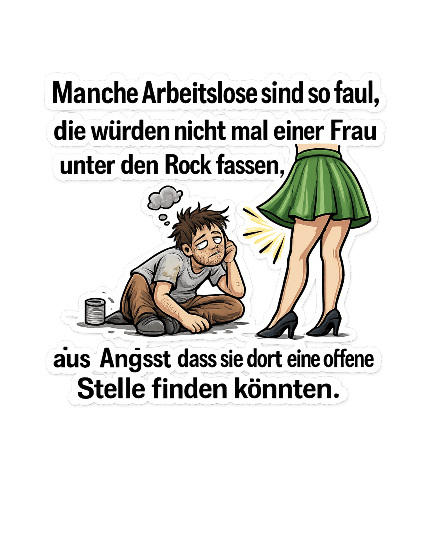 OFFENE STELLEN ARBEITSLOS - Lustiges Herren T-Shirt - SprücheKüche - Druckfrisch & frech