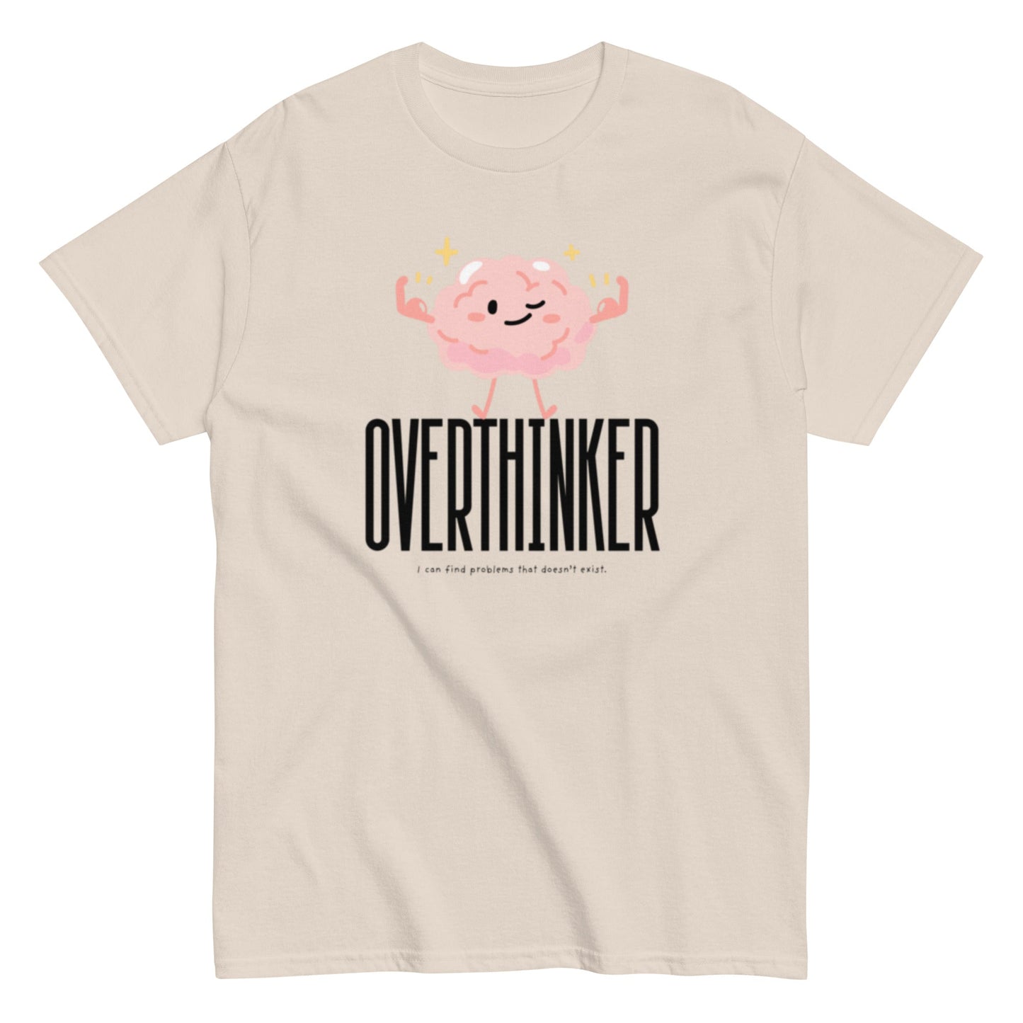 Overthinker T-Shirt – Lustiges Brain - Motiv für alle, die zu viel nachdenken - Lustiges T-Shirt, Humorvoll, Herren, Frauen, Unisex T-Shirt - SprücheKüche - Druckfrisch & frech