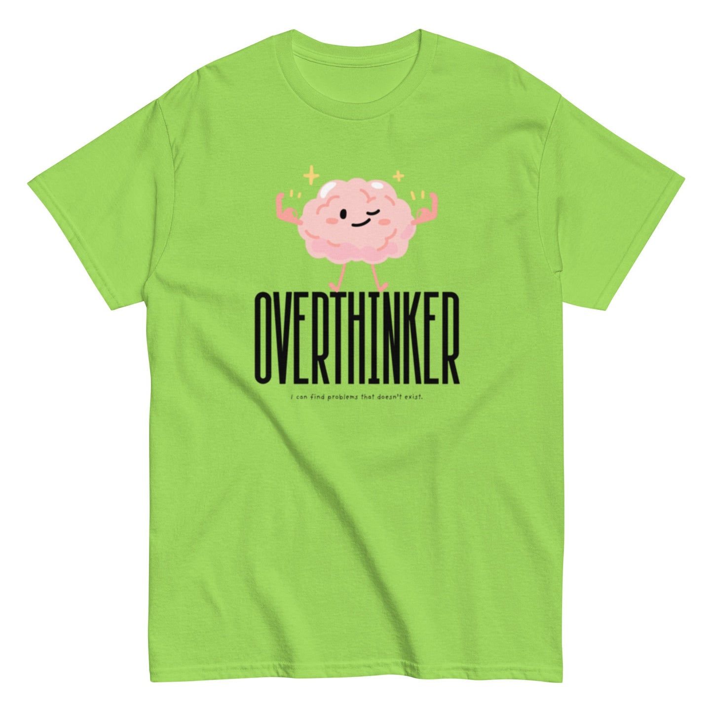 Overthinker T-Shirt – Lustiges Brain - Motiv für alle, die zu viel nachdenken - Lustiges T-Shirt, Humorvoll, Herren, Frauen, Unisex T-Shirt - SprücheKüche - Druckfrisch & frech
