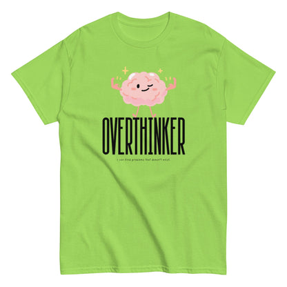 Overthinker T-Shirt – Lustiges Brain - Motiv für alle, die zu viel nachdenken - Lustiges T-Shirt, Humorvoll, Herren, Frauen, Unisex T-Shirt - SprücheKüche - Druckfrisch & frech