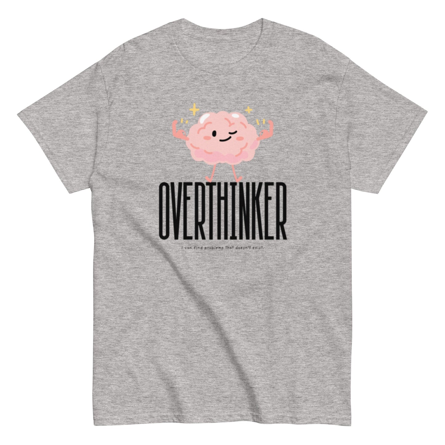 Overthinker T-Shirt – Lustiges Brain - Motiv für alle, die zu viel nachdenken - Lustiges T-Shirt, Humorvoll, Herren, Frauen, Unisex T-Shirt - SprücheKüche - Druckfrisch & frech