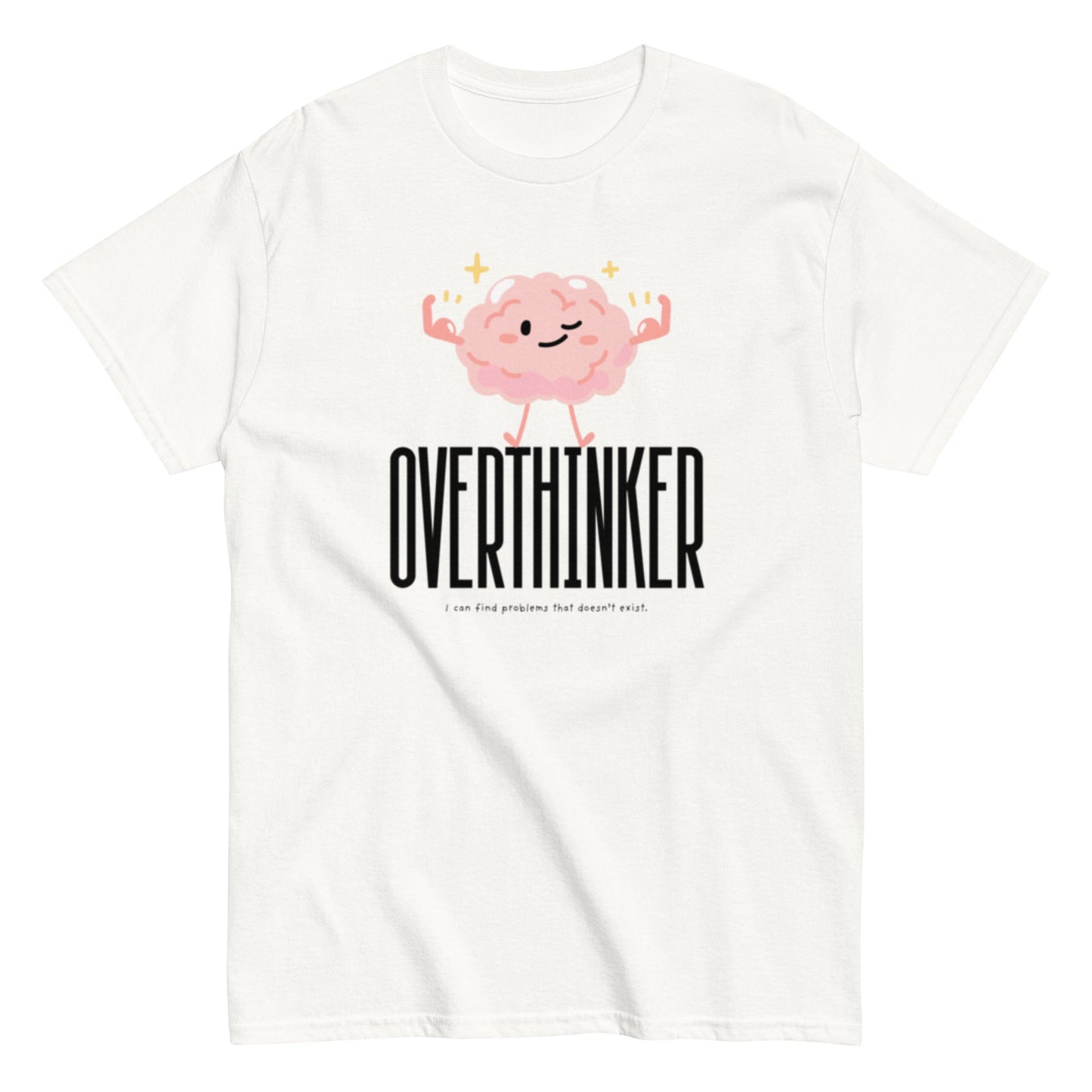 Overthinker T-Shirt – Lustiges Brain - Motiv für alle, die zu viel nachdenken - Lustiges T-Shirt, Humorvoll, Herren, Frauen, Unisex T-Shirt - SprücheKüche - Druckfrisch & frech