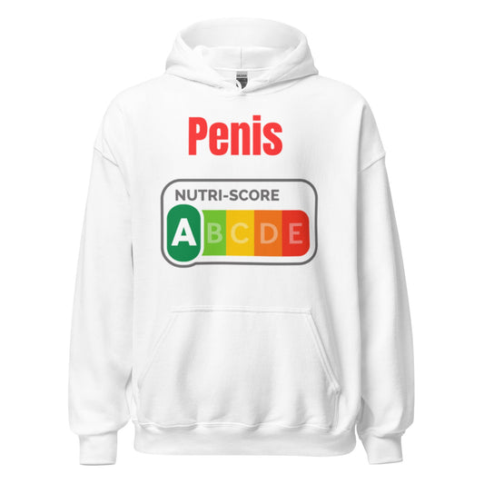 Penis Nutriscore A - Lustiger Unisex-Hoodie - SprücheKüche - Druckfrisch & frech