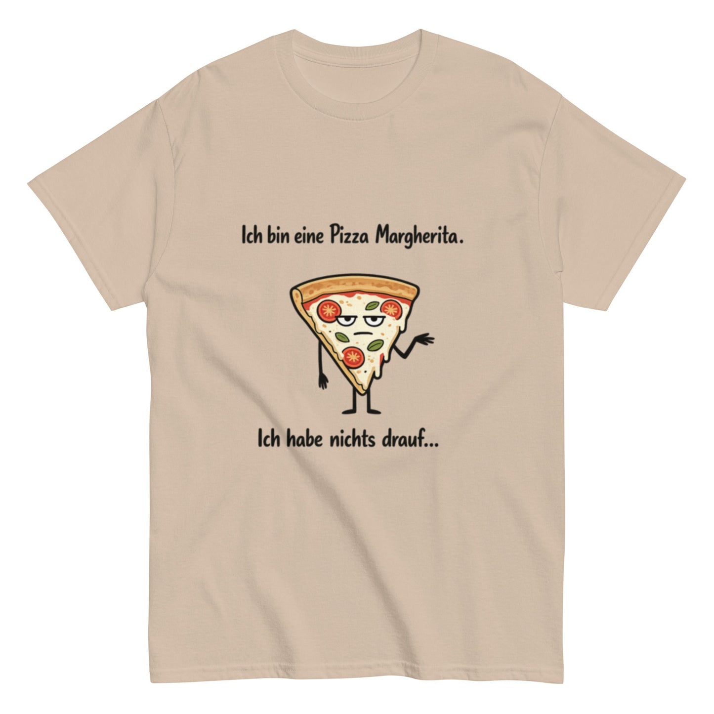 PIZZA MARGHERITA, NIX DRAUF - Lustiges Herren T-Shirt - SprücheKüche - Druckfrisch & frech