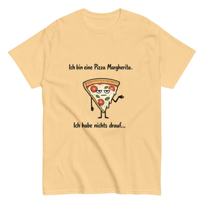 PIZZA MARGHERITA, NIX DRAUF - Lustiges Herren T-Shirt - SprücheKüche - Druckfrisch & frech
