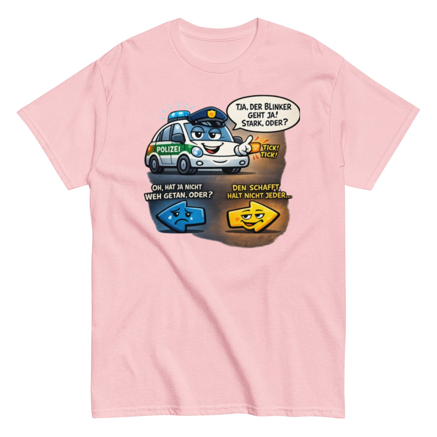Lustiges Polizei Blinker Unisex T-Shirt - SprücheKüche - Druckfrisch & frech
