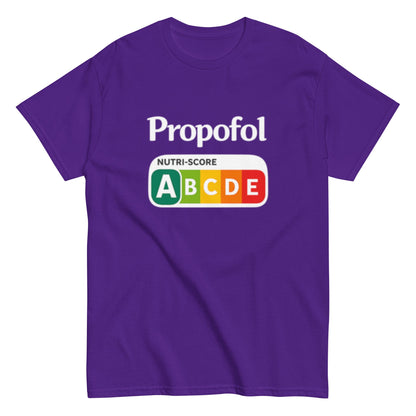 Propofol Nutriscore A Pflegehumor - Lustiges Unisex T-Shirt - SprücheKüche - Druckfrisch & frech
