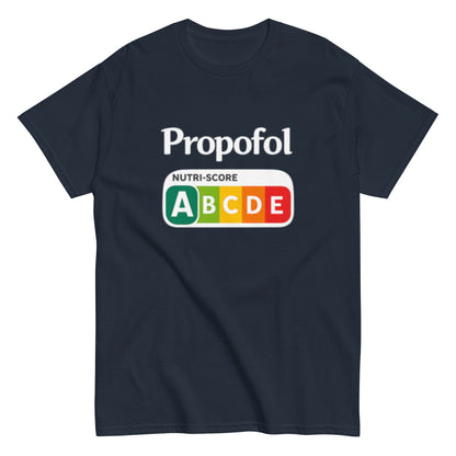 Propofol Nutriscore A Pflegehumor - Lustiges Unisex T-Shirt - SprücheKüche - Druckfrisch & frech